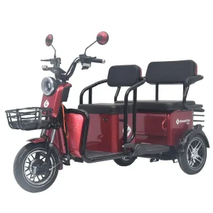 Trimoto eléctrica GreenLine TM8 roja – Movilidad urbana segura y cómoda