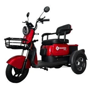Trimoto eléctrica GreenLine TM6L roja potente y elegante en Pucallpa Perú